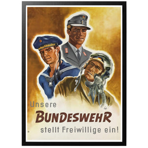 Unsere Bundeswehr stellt Freiwillige an Poster - World War Era
