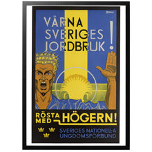 Load image into Gallery viewer, Värna Sveriges Jordbruk Poster - World War Era

