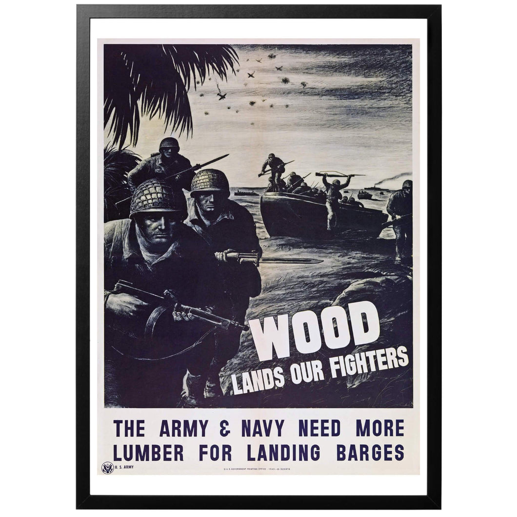 Wood lands our Fighters! Poster - World War Era